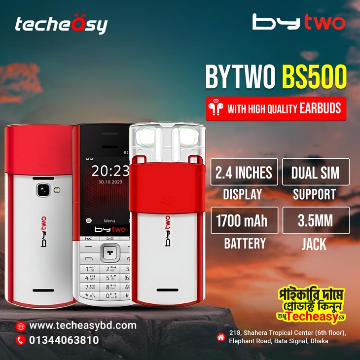 bytwo-BS500-2 Bytwo BS500 Phone with Earbuds
